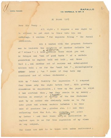 Lot #4112 Ezra Pound - Image 1