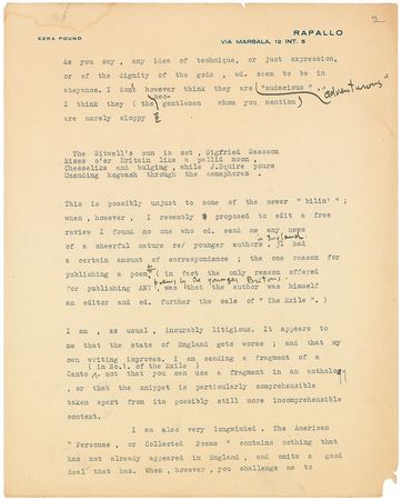 Lot #4112 Ezra Pound - Image 2