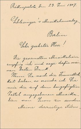Lot #567 Béla Bartok Signed Letter - Image 1