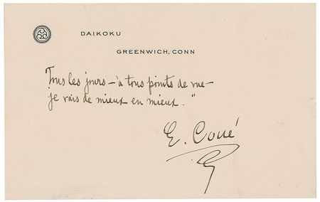 Lot #361 Emile Coue: “Every day, in every way, I am getting better and better” - Image 1