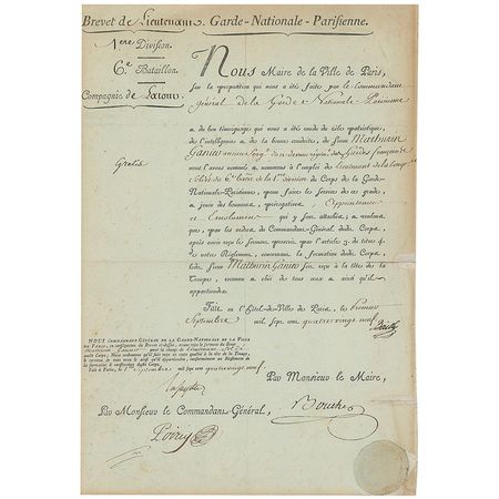 Lot #421 Marquis de Lafayette: Early French Revolution officer?s appointment - Image 2