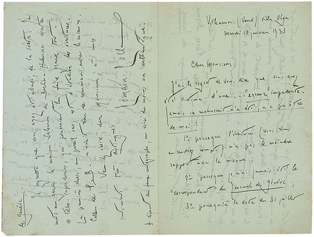 Lot #561 Romain Rolland: Rolland strongly disputes a wrongly identified manuscript - Image 1