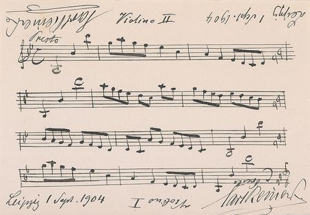 Lot #580 Carl Reinecke Signed Musical Quote - Image 2