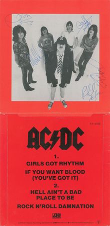 Lot #596 AC/DC: Choice 1979 Girls Got Rhythm EP, complete with Bon Scott - Image 1