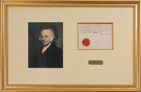 Lot #6 John Adams Partial Signed Document