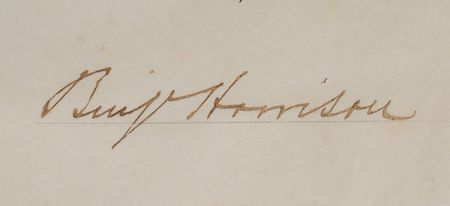 Lot #71 Benjamin Harrison Signed Document - Image 2