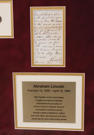 Lot #51 Abraham Lincoln: Exceptional 1863 endorsement for a Union soldier—plus original Lincoln hair clippings and campaign memorabilia - Image 7