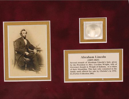 Lot #51 Abraham Lincoln: Exceptional 1863 endorsement for a Union soldier—plus original Lincoln hair clippings and campaign memorabilia - Image 8
