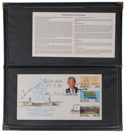 Lot #320 Nelson Mandela: An exceptionally rare association of three titans of the transition from apartheid to democracy in South Africa. - Image 2