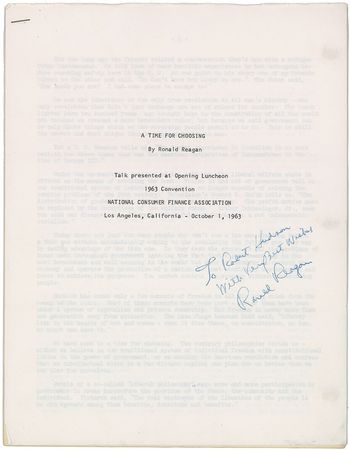 Lot #131 Ronald Reagan Typescript - Image 1