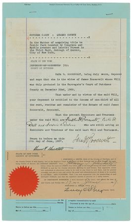 Lot #88 Franklin D. Roosevelt Signed Document - Image 1
