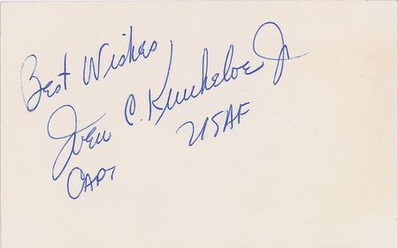 Lot #449 Joe Walker and Iven Kincheloe Signatures - Image 2
