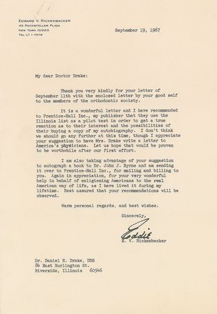 Lot #435 Eddie Rickenbacker Typed Letter Signed - Image 3