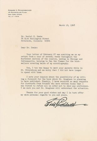 Lot #435 Eddie Rickenbacker Typed Letter Signed - Image 7