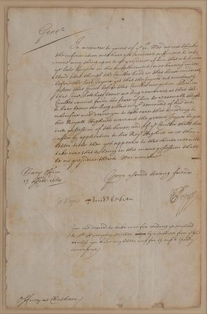 Lot #524 Samuel Pepys Handwritten Letter Signed - Image 2