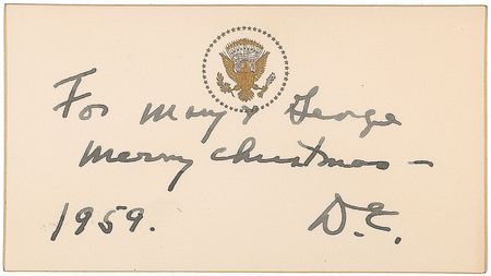 Lot #104 Dwight D. Eisenhower Signed Note - Image 1