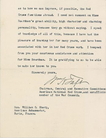 Lot #78 William H. Taft Typed Letter Signed - Image 2