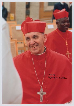 Lot #313 Pope Francis Signed Photograph - Image 1