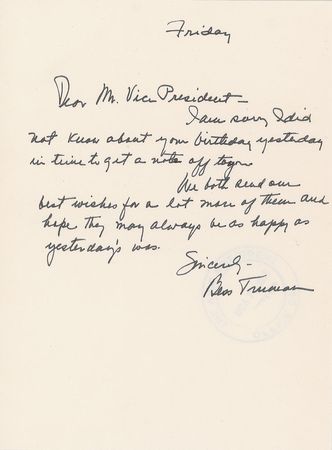 Lot #220 Bess Truman - Image 1