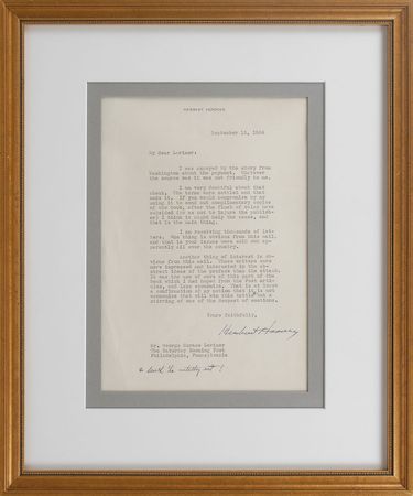Lot #213 Herbert Hoover Typed Letter Signed and Book - Image 1