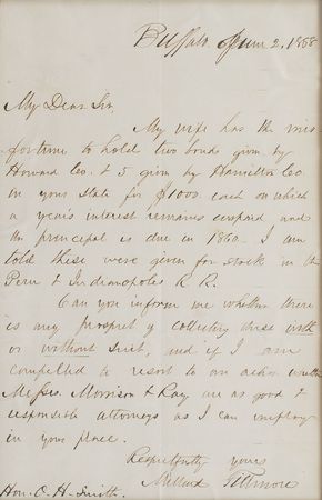 Lot #43 Millard Fillmore Handwritten Letter Signed - Image 1