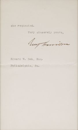 Lot #204 Benjamin Harrison - Image 1
