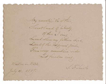 Lot #564 Samuel Francis Smith Signed Quote - Image 2