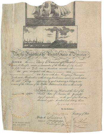 Lot #24 James Monroe and John Quincy Adams Signed