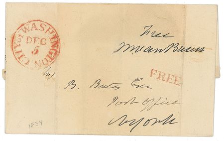 Lot #32 Martin Van Buren Free Frank