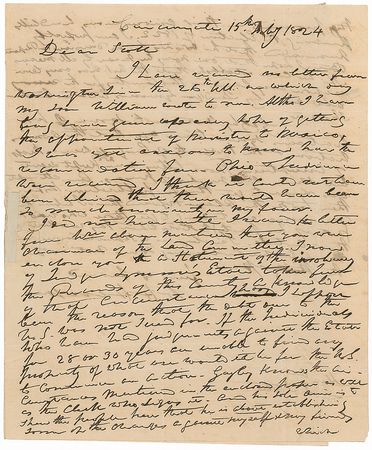 Lot #34 William Henry Harrison: Between positions,