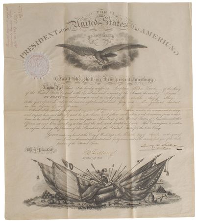 Lot #38 James K. Polk: Recognition for an impressive defense of Fort Texas against the onslaught of Mexican forces - Image 1
