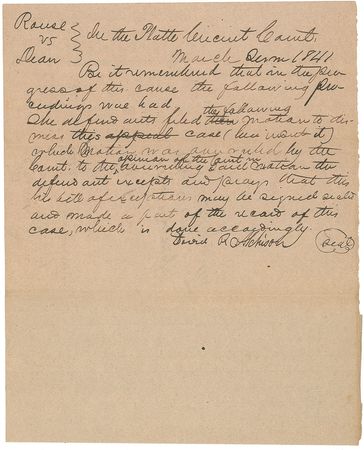 Lot #348 David Rice Atchison Signed Document - Image 1