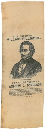 Lot #142 Millard Fillmore Photograph and Ribbon - Image 1