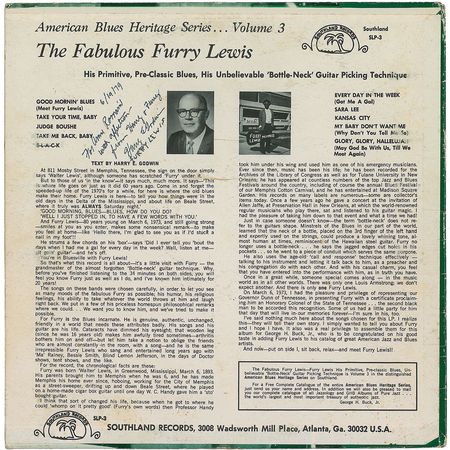 Lot #632 Furry Lewis - Image 1