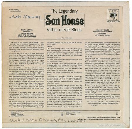 Lot #587 Son House: Extremely rare Father of Folk Blues album - Image 1