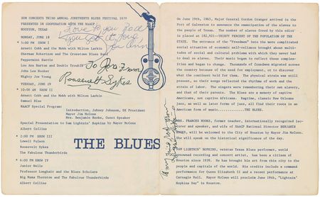 Lot #584 Blues Musicians Program - Image 2