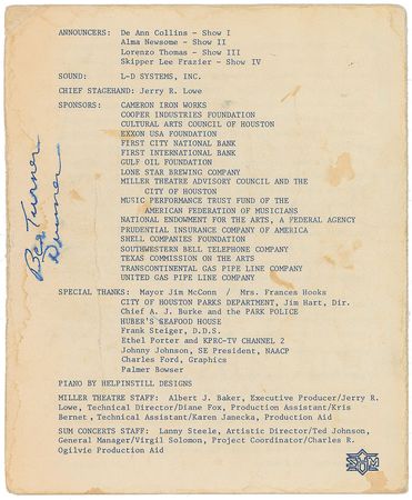 Lot #584 Blues Musicians Program - Image 3