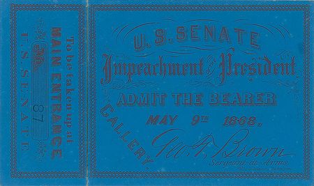 Lot #149 Andrew Johnson Ticket and Photograph - Image 2