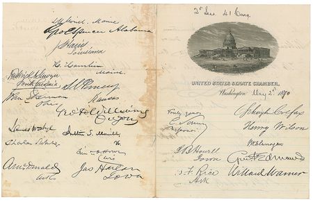 Lot #345 41st Congress Signatures - Image 1