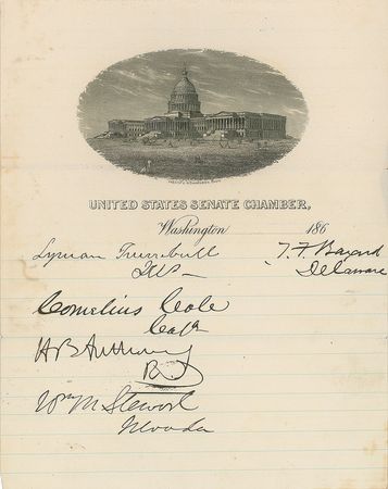 Lot #345 41st Congress Signatures - Image 3
