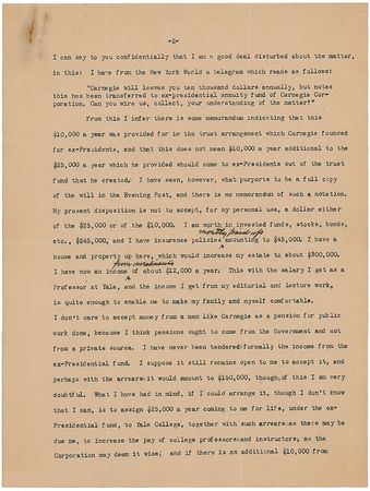 Lot #79 William H. Taft: ?Fall is a bombastes furioso, whom I had to dress down once at Albuquerque before New Mexico came in. He swaggers and blusters and must disgust members of the Senate? - Image 3