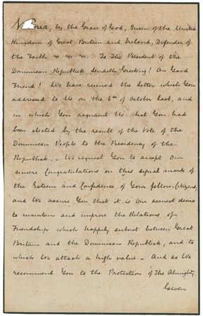 Lot #392 Queen Victoria Signed Letter - Image 1