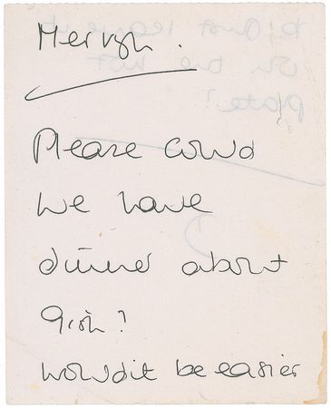 Lot #341 Princess Diana Signed Note - Image 1