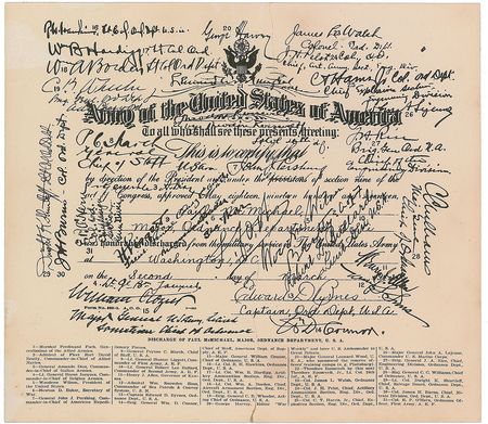 Lot #81 Woodrow Wilson and WWI Officers Signed Document - Image 2