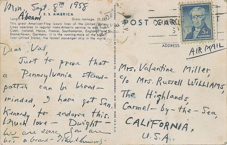Lot #110 John F. Kennedy: ?Just to prove that a Pennsylvania stand-patter can be broad-minded, I have got Sen. Kennedy to endorse this? - Image 1