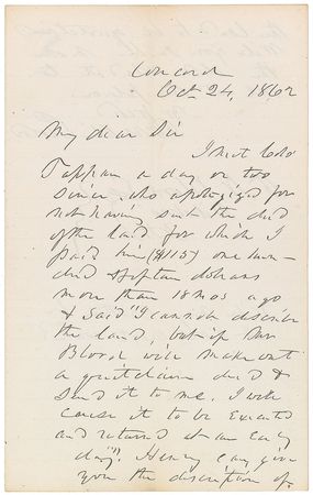 Lot #46 Franklin Pierce Handwritten Letter Signed - Image 1