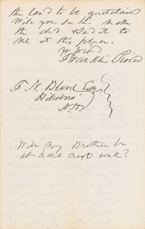 Lot #46 Franklin Pierce Handwritten Letter Signed - Image 2
