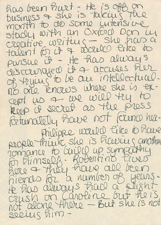 Lot #694 Grace Kelly Handwritten Letter Signed - Image 2