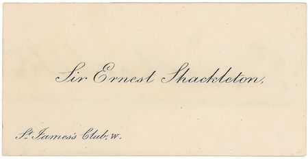 Lot #398 Ernest Shackleton Calling Card - Image 2