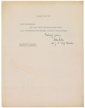 Lot #306 Max Planck: ?The Mark Twain Society has elected me as an honorary member? - Image 5